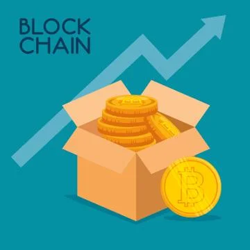 Block chain tecnology concept 스톡 일러스트