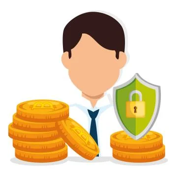 Block chain tecnology concept 스톡 일러스트