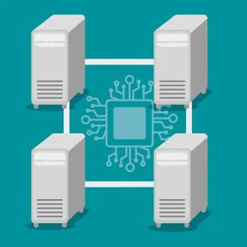 Block chain tecnology concept 스톡 일러스트