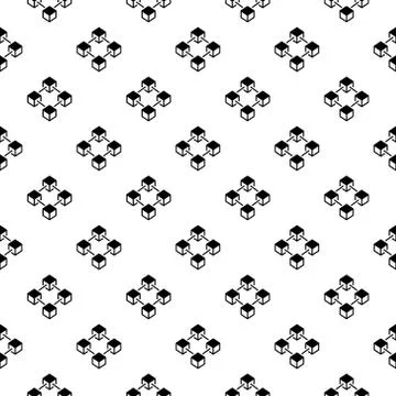 Block chain vector concept seamless pattern 스톡 일러스트
