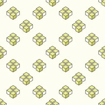 Block Chain vector creative seamless pattern - Cryptocurrency blue background Stock Illustration