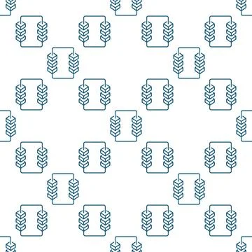 Block-Chain vector seamless pattern. Blockchain with 6 blocks background Stock Illustration
