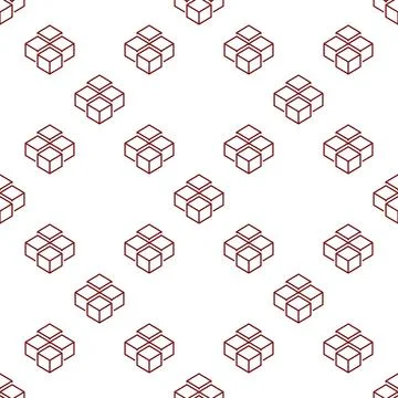 Block Chain vector seamless pattern or Cryptocurrency abstract background Stock Illustration