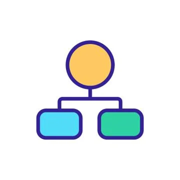 Block chart icon vector. Isolated contour symbol illustration Illustrazione stock