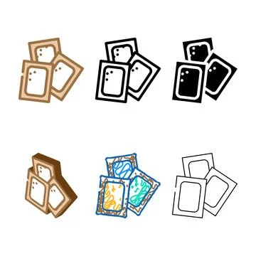 Block chocolate color icon stylized vector Ilustración de archivo