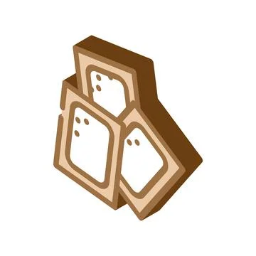 Block chocolate isometric icon vector illustration Illustrazione stock