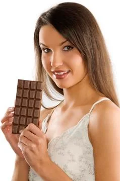 Block of chocolate Stock Photos