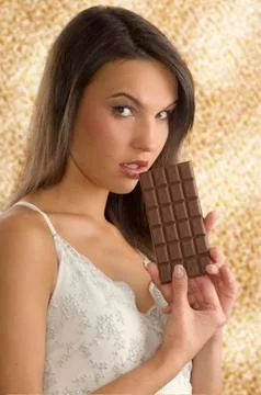 Block chocolate Stock Photos