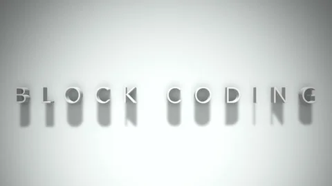 block coding 3D title animation white te... | Stock Video | Pond5