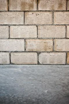 Block of concrete wall background Fotos Stock
