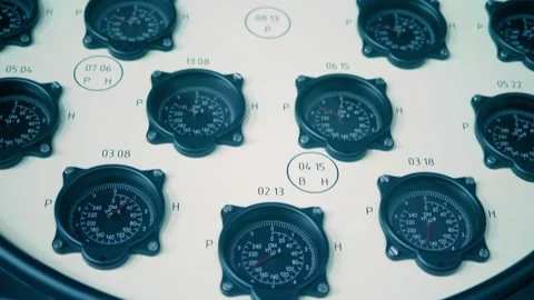 The block control panel is a control center for power units in npp Stock Footage 323856816