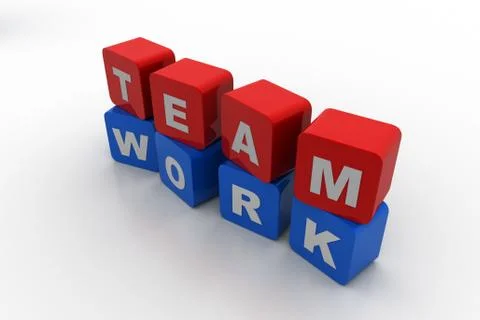 Block create team work concept Free Stock Illustration
