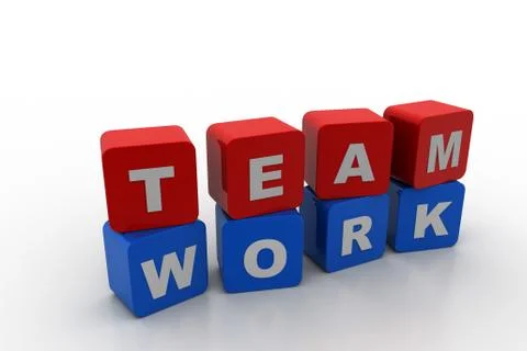 Block create team work concept Free Stock Illustration
