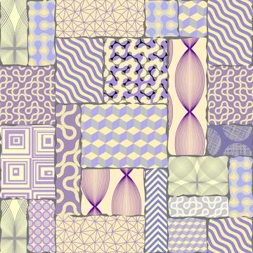 Block design geometric style. Seamless Vector image. Illustrazione stock