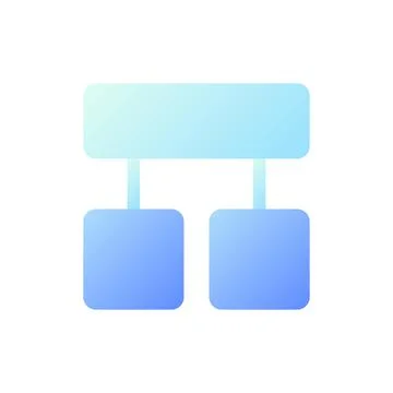 Block diagram pixel perfect flat gradient two-color ui icon Illustrazione stock