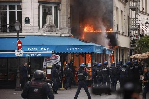 'Block everything' protests sweep across France, Paris - 10 Sep 2025 Stock Photos