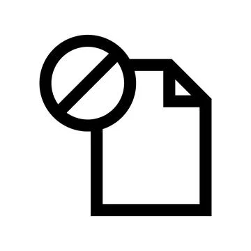 Block file icon line isolated on white background. Black flat thin icon on .. 스톡 일러스트