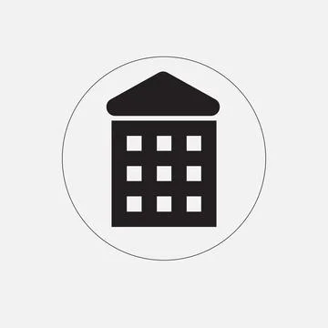 Block of flats logo Stock Illustration