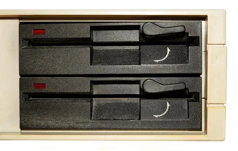 Block of the floppy drives Stock Photos