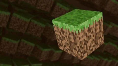 Block from game in isometric view on dark pattern background. Geometric mosai Illustrazione stock