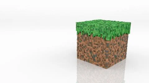 Block from game in isometric view on white glossy background. Geometric mosai Stock Illustration