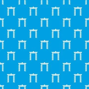 Block gate pattern vector seamless blue Illustrazione stock