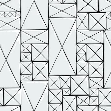 Block hand drawn doodle seamless pattern 스톡 일러스트