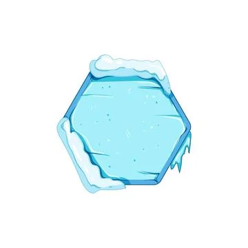 Block ice game button cartoon vector illustration Stock Illustration