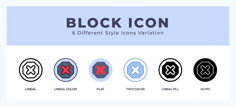 Block icon for web. mobile apps and ui. Stock Illustration
