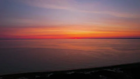Block Island Pond Sunset Stock Footage 287969199