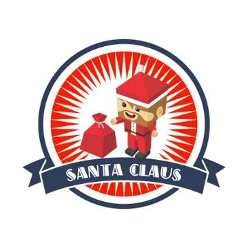 Block isometric cartoon character Stock Illustration