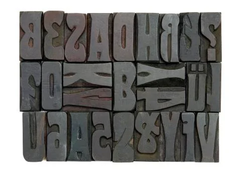 Block letters with clipping path Stock Photos