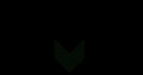 Block line arrow icon concept animation. Top to bottom direction looping arrow l Stock Footage 340076625