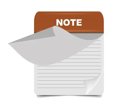 Block note illustration with folded pages opened Stock Illustration