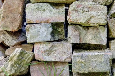 Block of old bricks Stock Photos