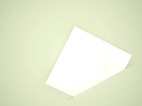 Block of one paper concept on green background Stock Illustration