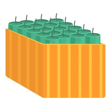 Block of petards icon cartoon vector. Fireworks security Ilustração Stock