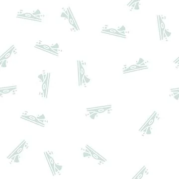 Block plane carpenter tool glyph seamless pattern Illustrazione stock