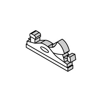 Block plane carpenter tool isometric icon vector illustration Stock Illustration