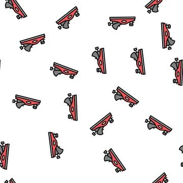 Block plane carpenter tool vector seamless pattern Illustrazione stock