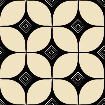 Block print. geometric seamless pattern. retro style. vintage illustration Stock Illustration