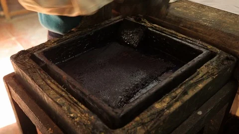 Block Printing. Video stock 122729515