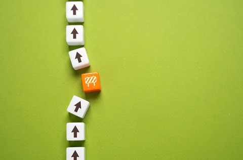 The block is in progress. Concerns and issues. Face problems and challenges.. 스톡 사진