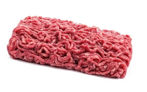 Block of raw mince beef Stock Photos