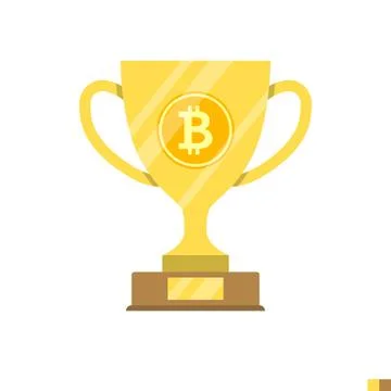 Block Reward Flat Icon Stock Illustration
