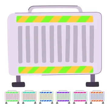 Block road barrier vector cartoon graphic Ilustración de archivo