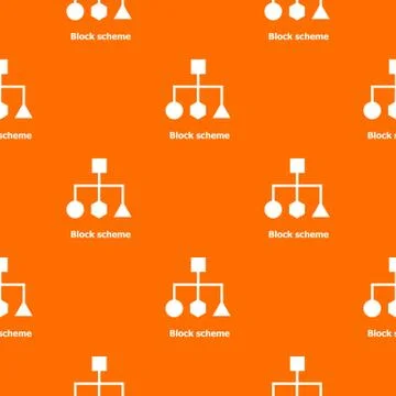 Block scheme pattern vector orange Stock Illustration
