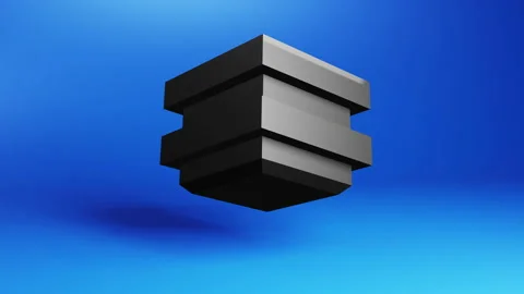 Block shape with color backdrop, techno ... | Stock Video | Pond5