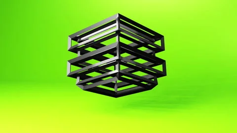 Block shape with color backdrop, techno ... | Stock Video | Pond5