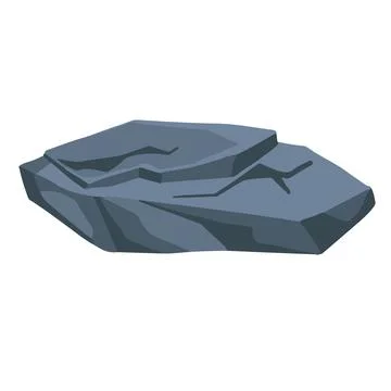 Block, stone, lump gray hand-drawn Stock Illustration